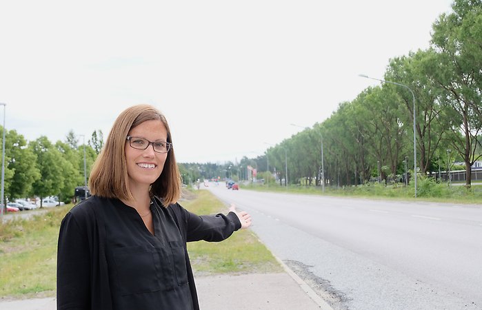 Marie Kjellman vid Mälarvägen.
